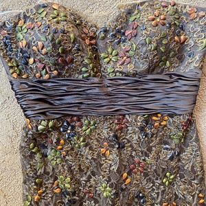 STRAPLESS LIKE NEW JOVANI BEADED DRESS SIZE 12